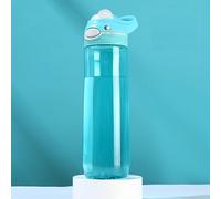 SHELFLOVER Sky Water Bottle No Straw, BPA FREE TRITAN, Lock Button Has Handle Clear Bottles, Wide Mouth Easy Clean for Women Office Travel Yoga, 24oz (750ml)