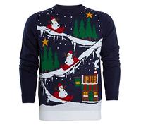 shelikes Christmas Jumper For Mens Novelty Knitwear Xmas Sweaters Long Sleeve Funny Pullover Tops | Ugly Jumpers | Santa Sweatshirt | Festive Sweater