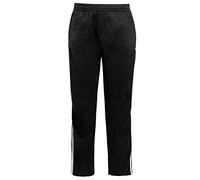 shelikes Kids Boys Girls Tracksuit Bottoms Joggers Jogging Striped Gym Sports Silky Pants Trousers[BLACK 11/12 YEARS]