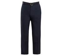 shelikes Mens Formal Trousers Casual Business Office Work Smart Straight Leg Everpress Pants (Without Belt) Grey