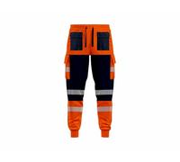 shelikes Mens Hi Vis Trousers High Viz Work Joggers Reflective Safety Workwear High Visibility Tracksuit Bottoms Construction Work Pants
