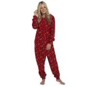 shelikes Men's Women's Jumpsuit Hooded Sleepsuit All In One Piece Jumpsuits Zip Up Pyjamas