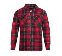 shelikes Mens Womens Shirts Fleece Padded Lumberjacket Sherpa Fur Lined Lumberjack Hooded Quilted Thermal Check Shirt