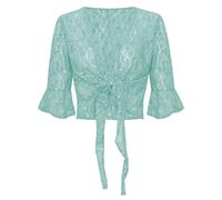 shelikes New Womens Ladies Floral Sequin Bolero Shiny Shrug Plus Size 12-26 -Mint-UK 12-14