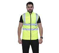 shelikes Safety Vests High Visibility Waistcoat Body Warmer Gilet Sleeveless Reversible Waistcoat Yellow