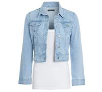 shelikes Womens Denim Jacket Crop Style Long Sleeve Button Up Slim Fit Vintage Jean Jacket For Ladies Girls