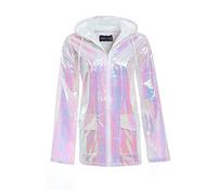shelikes Womens Hooded Lightweight Zipped Neon Festival Jacket Kagool Cagoule Mac