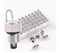 SHELIZI 50Pcs Stainless Steel Pin Misting Jet Nozzles - Replacement Heads with Filter. Ideal for Outdoor Cooling, High - Pressure Atomizing Spraying on Patio & Lawn 1/8＂ Filter Screen Orifice 0.20mm