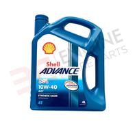 Shell 550027071 Advance 4T Ax7 10W-40 4L Sl/Ma2 Motor Cycle 4 Stroke Engine Oil
