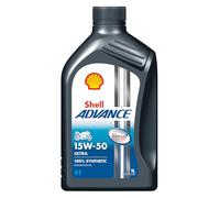 Shell Advance 4T 15W-50 Ultra 100% Synthetic Motorcycle Oil - 1 Ltr