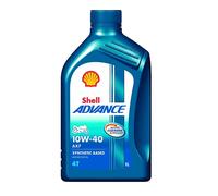 Shell Advance AX7 4-Stroke 10W-40 Motorcycle Engine Oil 1L 1L