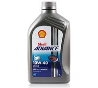 Shell Advance 4T Ultra 10w-40 100% Synthetic Motorcycle Oil 1 Liter