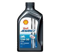 Shell Advance Ultra 4T 15W-50 Fully Synthetic Motorcycle Oil 4 Litre 4L (1L X 4)
