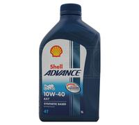 Shell Advance AX7 10W-40 10W40 4T Four Stroke Motorcycle Engine Oil 3 Litre
