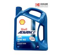 Shell Advance AX7 10W-40 10W40 4T Four Stroke Motorcycle Engine Oil 4 Litres 4L