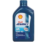 Shell Advance AX7 4-Stroke 10W-40 Semi-Synthetic Motorcycle Engine Oil 1L