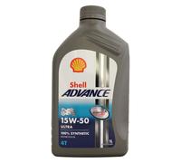 Shell Advance Ultra 4T 15W-50 Fully Synthetic Motorcycle Oil 4 Litre 4L (1L X 4)