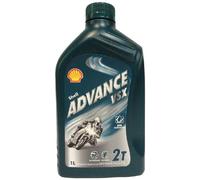 Shell Advance VSX 2, Semi-Synthetic 2-Stroke Motorcycle Engine Oil, 1 L