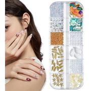 Shell and Pearl Nail Stickers, Starfish Nail Stickers | Nail Art Decoration on the Theme of Nail Stickers, Shell Starfish, Decorations