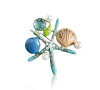 Shell Animal Brooch and Starfish Pin Buckle