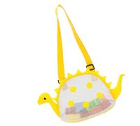Shell Bags For Beach - 18x15cm/7.09x5.91 Inches Cute Dinosaur Mesh Beach Bag With Adjustable Shoulder Strap | Shelling Tools, Sand Toys, Luggage & Travel Gear For Thanksgiving, Christmas