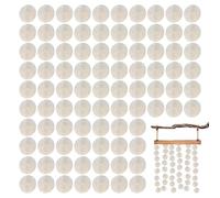 Shell Beads - 100 Pieces, Lightweight Design, Shell Charm, Beads Charm with Hole and Texture Variations | Sea Shells Suitable for Wind Chimes, Curtains, Wedding, and Home Decor