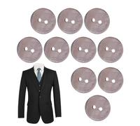 Shell Buttons - 10pcs Natural Pearl Sewing Accessories | Round 2 Hole Design for Cardigans Jackets, Handmade Artwork Tool with River Shell Build, Decorative Craft Supply for Clothes