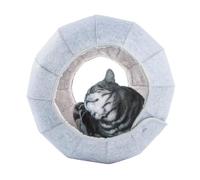 Shell Cat Bed House 16.14 Inch Multifunctional Foldable Cat Cave | Cat Balls Toy Tunnel Interactive for Cats, Puppies and Indoor Dogs