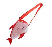 Shell Collecting Bag - Shark Design Cartoon Sling - Foldable Large Capacity Seashell Collection Bag - for Kids Family Girl Boy Rock Sand Toy Sea Summer