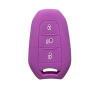 Shell Cover Holder Car Key Fob Case For P-EUGEOT 208 DS3 For C-itroen C4 C5 X7 5008 DS5 DS6 Silicone Rubber For S-mart Remote Key Cover-PURPLE