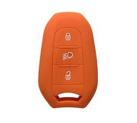 Shell Cover Holder Car Key Fob Case For P-EUGEOT 208 DS3 For C-itroen C4 C5 X7 5008 DS5 DS6 Silicone Rubber For S-mart Remote Key Cover-Orange