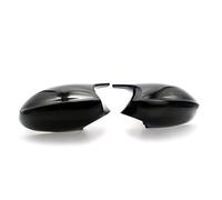 Shell Cover Rearview Side Mirror Covers Cap Accessories Carbon Fiber Gloss For BMW E90 E91 E92 E93 E81 E87 E82 E88 3 1 Series(1 pair Black)