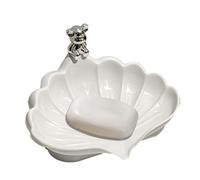 Shell Dish for Bathroom - Self Draining Holder, and Stylish Drain ?oapbar Case, Universal Šoapbar Dish for Shower, Kitchen, Traveling