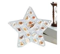 Shell Display Box,Acrylic Organizer - Starfish Seashell Collection Box,for Girlfriend Women Girls Rings Earrings Ear Studs Living Room Dorm