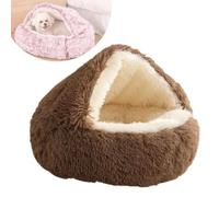 Shell Dog Bed - Non Slip Comfortable Plush Cozy Nest Bed for Dogs and Cats, Fluffy Shell Pouch Design with Cover for Ultimate Comfort