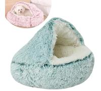 Shell Dog Bed - Non Slip Comfortable Plush Cozy Nest Bed for Dogs and Cats, Fluffy Shell Pouch Design with Cover for Ultimate Comfort