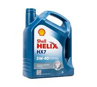 Shell Engine Lubricating Oil Shell Helix HX7 5W-40 5 Litres