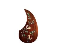 Shell Inlaid Folk Guitar Pickguard Rosewood Ebony Backing Double-sided Adhesive(E)