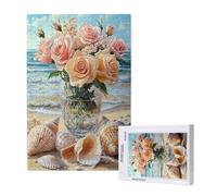 Shell Jigsaw Puzzles for Adults 1000 Piece, Rose Puzzles for Adults Wooden, Funny/Difficult/Impossible/Challenging Decompression Games, As a Birthday for Women and Men ML-154
