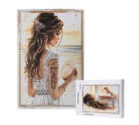 Shell Jigsaw Puzzles for Adults 300 Piece,Woman Puzzles for Adults Wooden, Funny/Difficult/Impossible/Challenging Decompression Games, As a Birthday for Women and Men ML-250