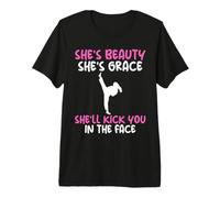 She'll Kick You in The Face Sarcastic Taekwondo Girls Premium T-Shirt