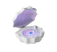 Shell Lamp with Bluetooth Speaker,Creative Ocean Wave Projector Shell Light,Vintage Turntable Adjustable Ambient Lights,Wireless Audio Bluetooth Speaker,7Color Shell Lamp for Bedroom (purple)