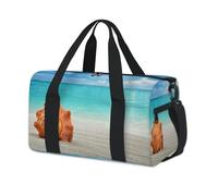 Shell On The Beach Sports Duffel Bag Beach Marine Weekend Overnight Bag Tote Holdall Casual Travel Gym Duffel Bags for Kids Girls Boys Women Men