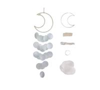 Shell Ornament Making Set, White | Arched Decor with Natural Capiz Shell Pieces and Cotton Cord for Entryway, Bedroom or Balcony Display