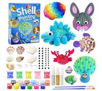Shell Painting Set for Children, Art and Craft Kits Suitable for Girls and Boys Aged, DIY Creative Craft Art Activity Toys, Suitable for 4 5 6 7 8 9 10 11 12 Christmas, Birthday, Rainy Day Gifts