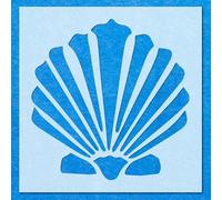 Shell Sea Beach Sand Rocks Stencil: Mylar Airbrush Wall Art Painting Crafts 4-A5 Stencil - Design Size (110mm 110mm)