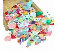 Shell Sequins, 20g Multicolor Mixed Sequin Glitter Star Heart Flower Mermaid DIY Clothes Nail Decor(Mix 3)