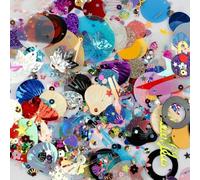 Shell Sequins, 20g Multicolor Mixed Sequin Glitter Star Heart Flower Mermaid DIY Clothes Nail Decor(Mix 2)