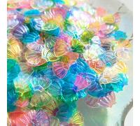 Shell Sequins, 20g Multicolor Mixed Sequin Glitter Star Heart Flower Mermaid DIY Clothes Nail Decor(Shell)
