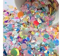 Shell Sequins, 20g Multicolor Mixed Sequin Glitter Star Heart Flower Mermaid DIY Clothes Nail Decor(S5)